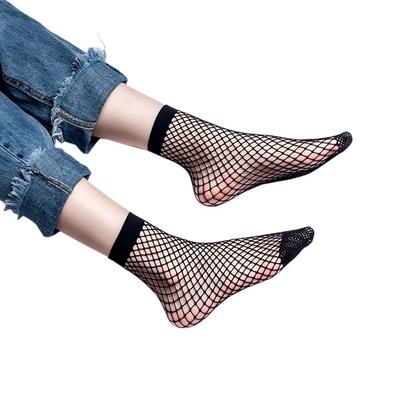 1 Paar Punk Damen Mädchen Sexy Schwarz Ausgeschnitten Atmungsaktive Netzstrümpfe Damen Gothic Dehnbar Kurze Strümpfe Knöchelsocken