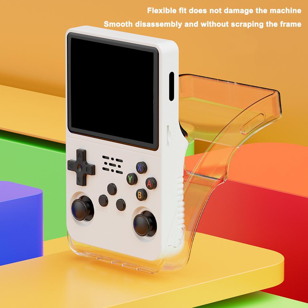  for R36s Protective Case Transparent Handheld Game TPU Cover for R36s Soft Shell Shell Integrat R7V1