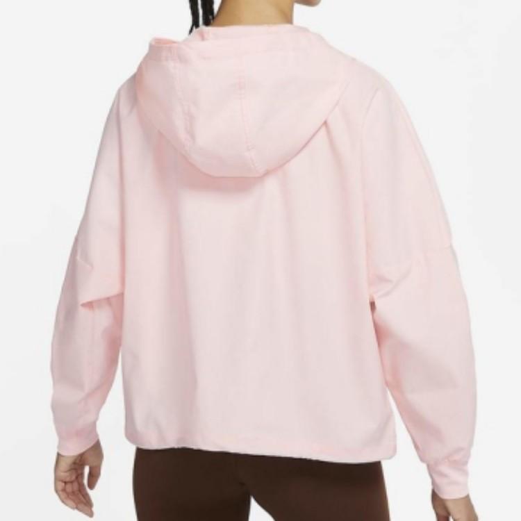 Nike Solid Logo Woven Sports Hooded Jacket Women jackets Pink DM6567-610