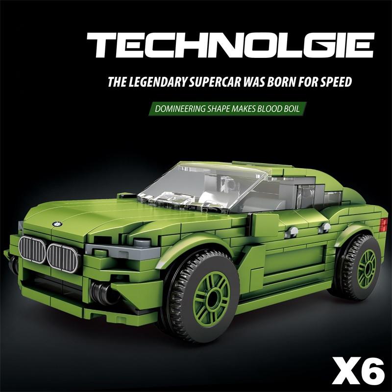 Non-Toxic Creative Champion Technical Sports Car Assembly Building Blocks Moc City Famous Racing Vehicle Ideas Model Bricks Diy Toys Gifts