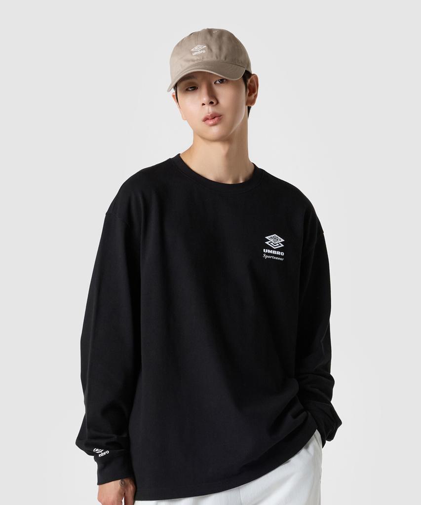 UMBRO Lettering Graphic Long Sleeve Tee Black (Uq311Crl92) (A Type)