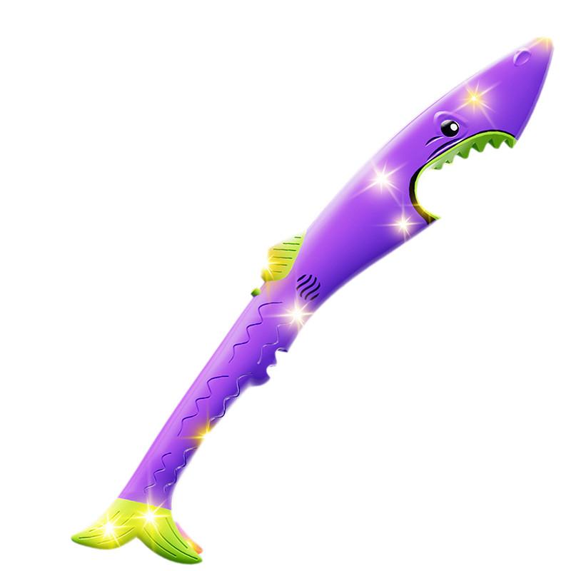 Glow-in-the-dark Shark Knife Toy With Colorful Sound Effects And Flashing Stick For Night Market Fun Wholesale