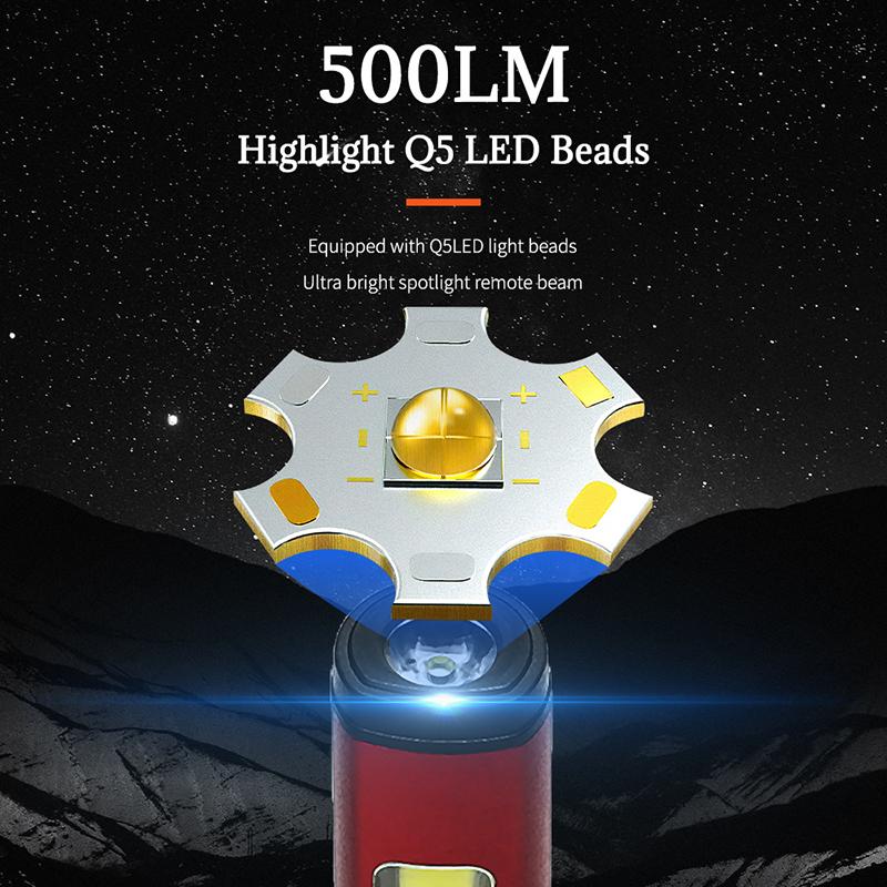 Portable LED Flashlight Side COB Built In Battery USB C Rechargeable MINI Pen Clip Light With The Bottom Magnet Inspection Work