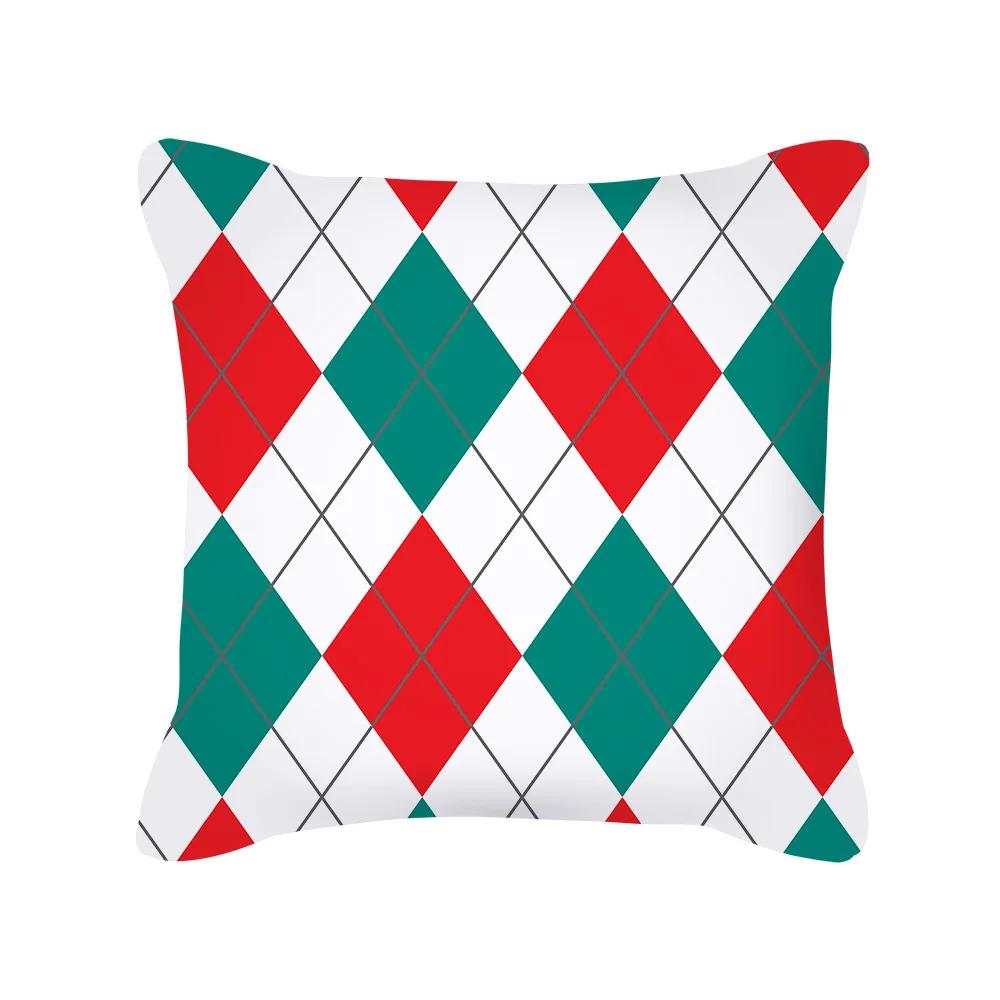 

Dots Stripes Prismatic Pattern Pillowcase Colorful Geometric Print Cushion Cover Living Room Decoration Pillow Cover for Sofa 12x12Inch