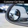 2PCS Car Blind Spot Mirror Side HD Round Glass Convex Rear View 360° Universal