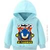 Popular Kids' Character Hooded Sweatshirt Ages 4-14 Sonic HD Print Boys Pullover Girls Hedgehog Fall Hoodie Long Sleeve New Arrivals for Autumn