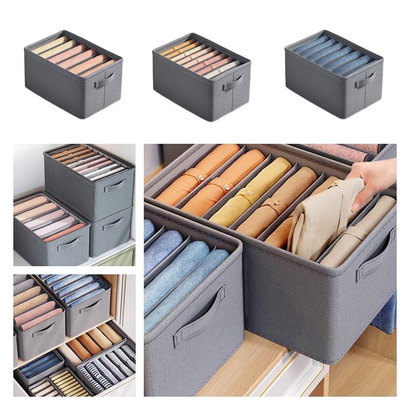 Verdickter Unterteilter Schrankorganizer Grau 6/7/9 Fächer