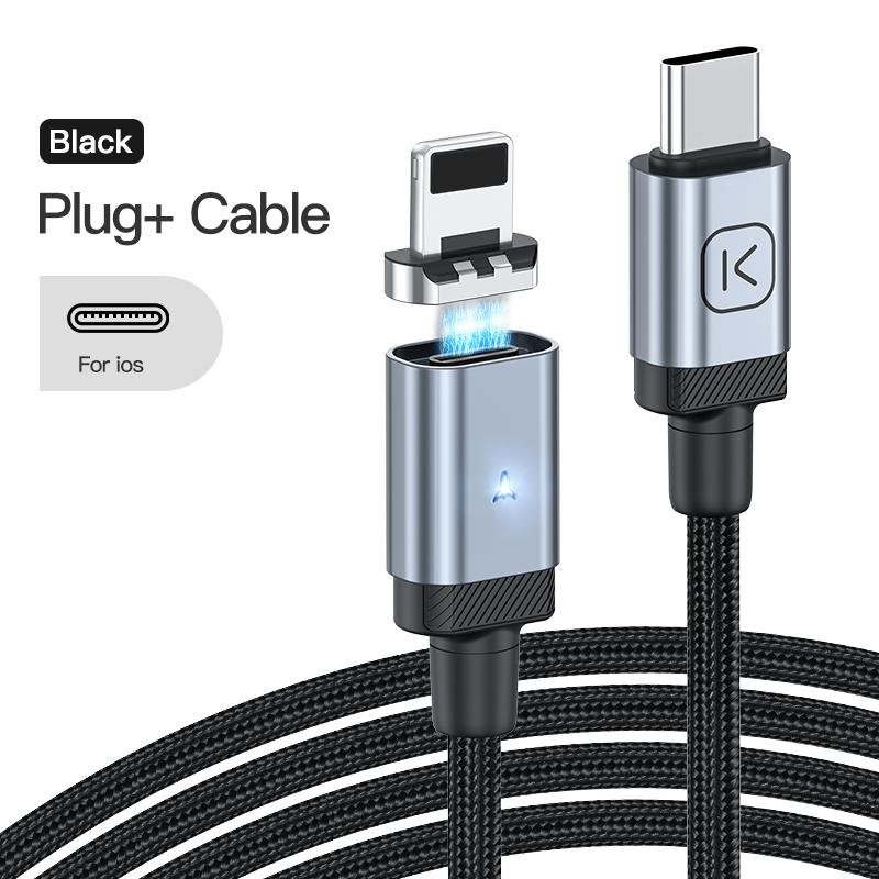 KUULAA Magnetic USB Fast Charging Cable Type C USB iPhone Cable Magnet Charger USB For iPhone 15 14 13 Xiaomi HUAWEI 65W Mobile Phone Wire Cord