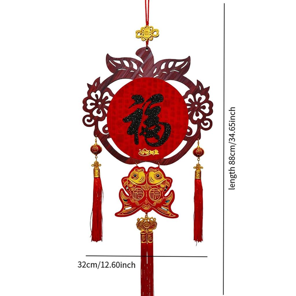 Chinese New Year Decoration Lightweight with Tassels Traditional Pendant Spring Festival Party Decor for Home Door Decoration