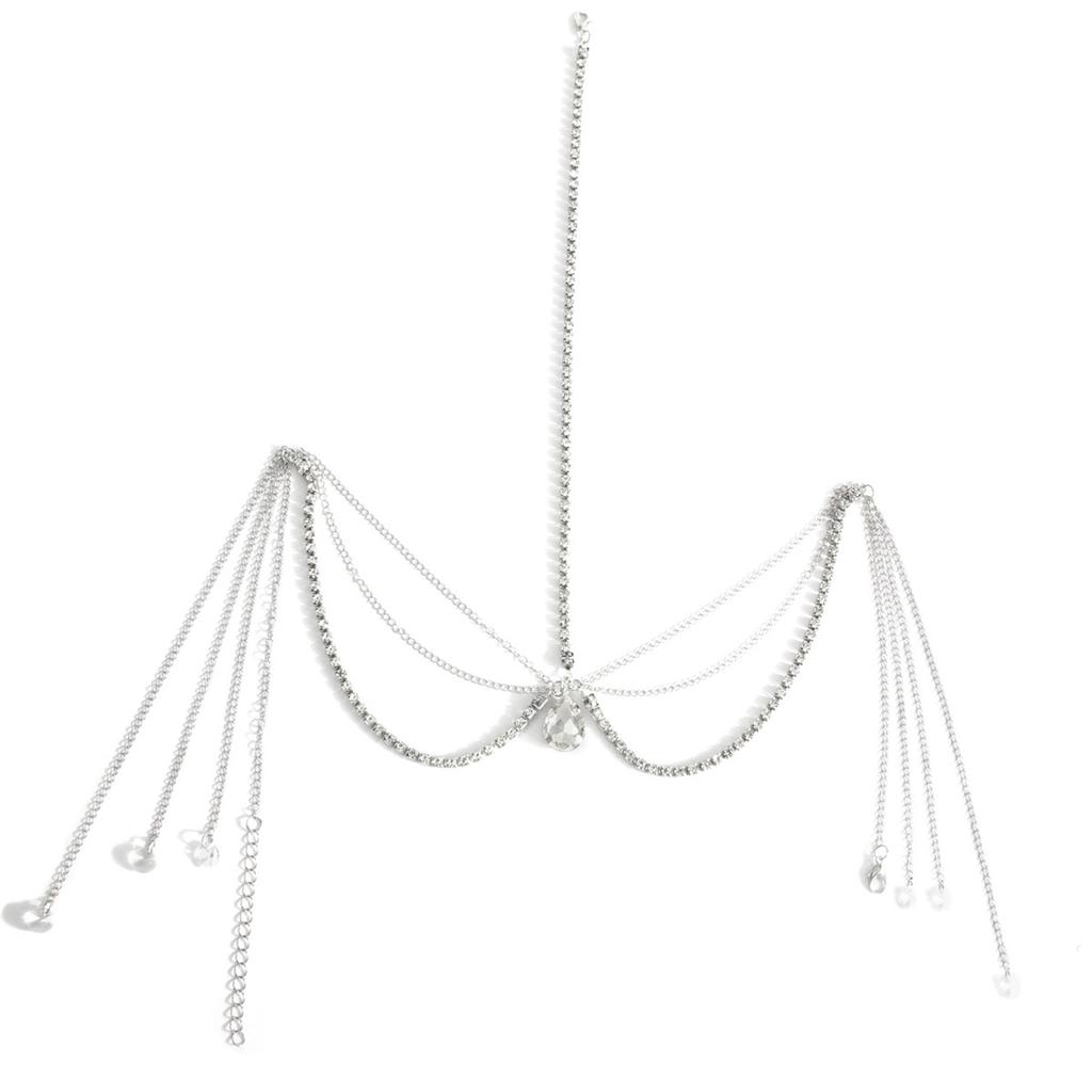 Exotic Style Hair Chain For Women Girl Trendy Glitter Rhinestone Hair Hoop Exquisite Bead String Headband Jewelry Forehead Chain