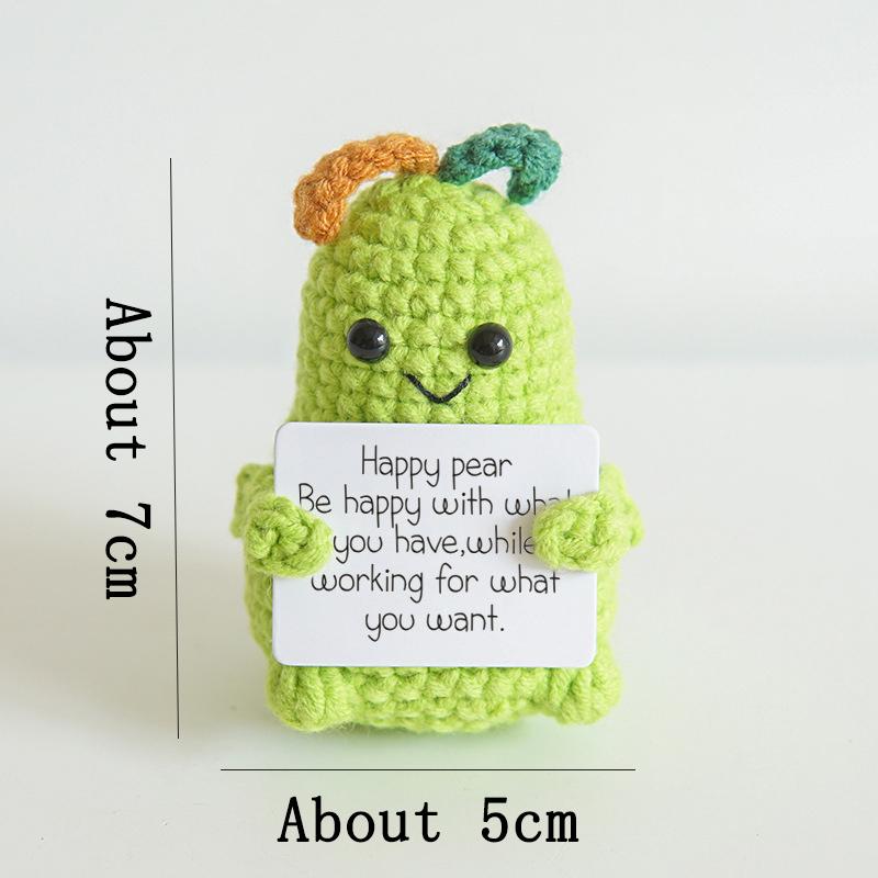 El Yapımı Pozitif Enerji Patates Bebek Ev Dekorasyonu Mini Peluş Örgü Yün Patates Bebek Sevimli Doğum Günü Hediyeleri Ofis Oda Dekoru