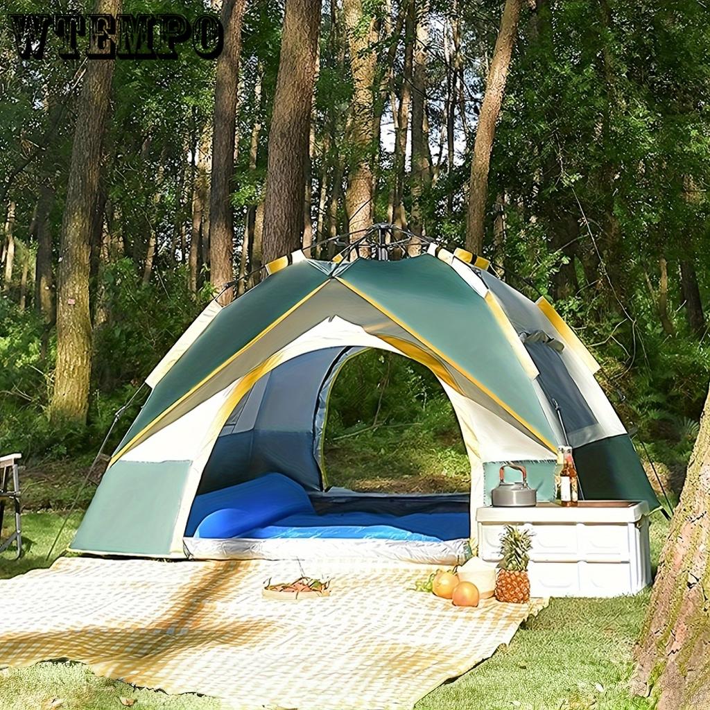 Fully Automatic Quick Opening Camping Tent, Dual Doors And Windows For Superior Ventilation, Waterproof Windproof Tent, Lightweight And Portable