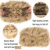 Synthetic Hair Bun Comb Clip In Messy Curly Chignon Elastic Band Scrunchies Hair Pieces Extension For Women Black Brown