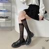 Sexy Spitze Mesh Fishnet Strümpfe Frauen Sommer Aushöhlen Atmungsaktive Knie Socken JK Japanischen Stil Süße Mädchen Lange Socken Strumpf