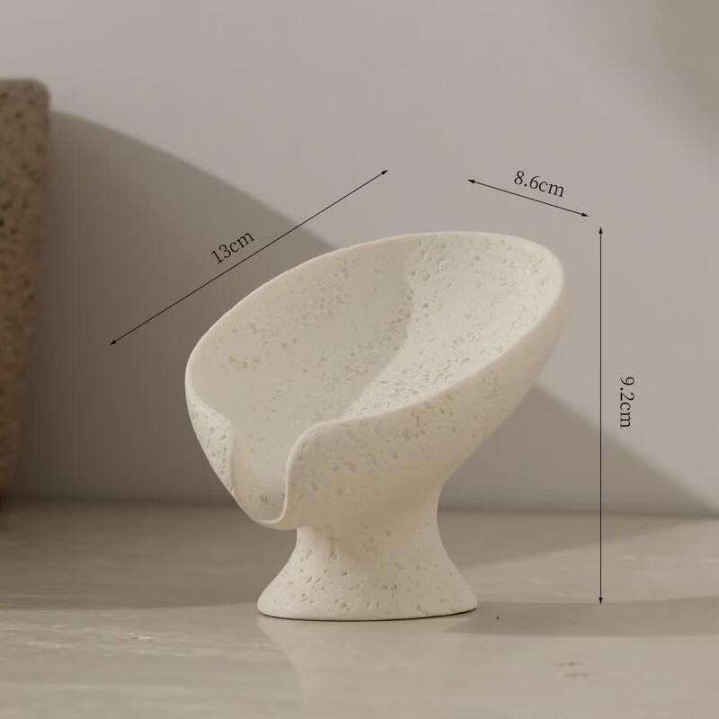 LIEI Travertine Lotus Leaf Suction Cup Soap Dish