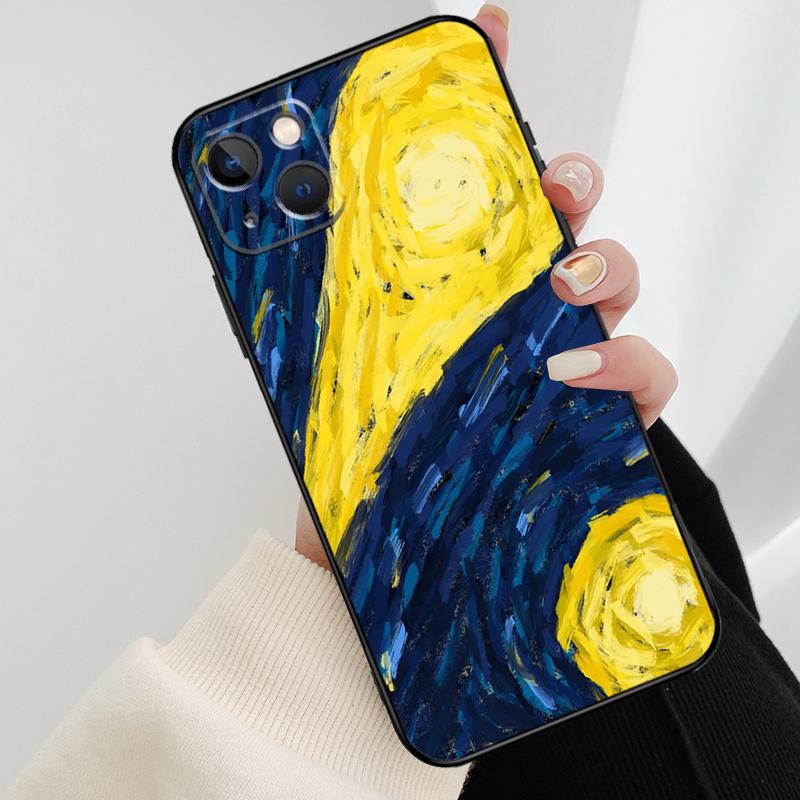 Van Gogh Starry Sky Phone Case For iPhone 17 Pro Max 14 13 12 11 15 16 Pro Max mini 16 15 Plus 16e 17 Air Cover
