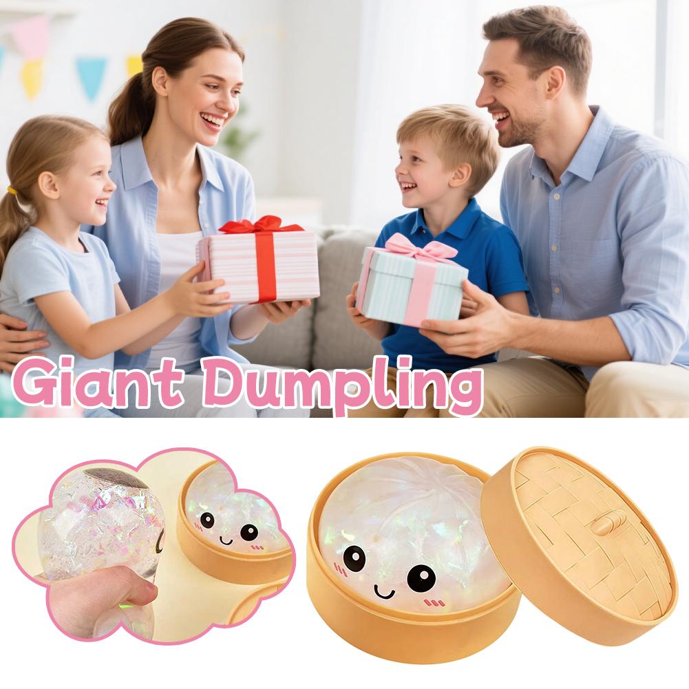 Glitter Dumpling, Glitter Dumpling Squishy Box Dumplings Squishy Anxiety Relief Fidget Soft Squeeze Decompression Dough