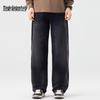 Mark Fairwhale Men's American Retro Washed Black Loose Straight Jeans