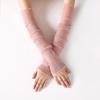 Ice Silk Mesh Women's Sun Protection Arm Sleeves - Lightweight, Breathable, Half-Finger Design for Cycling, Covers Scars and Tattoos.