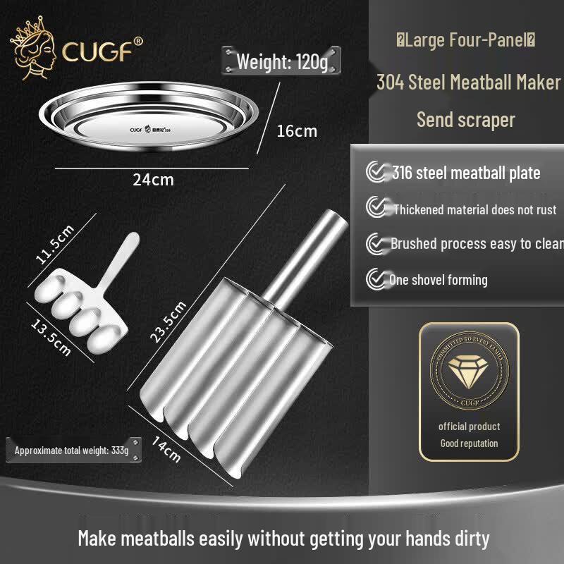 Qiwei 304 Stainless Steel Meatball Maker Spoon