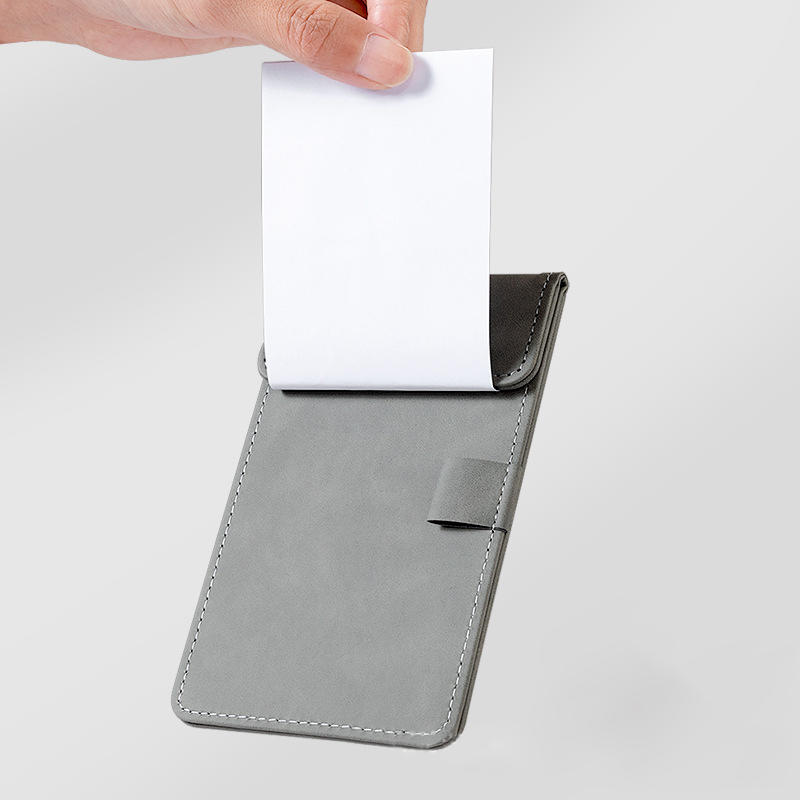 Restaurant Menu Clipboard A6 Writing Pad PU Leather Clipboard Mini Paper Tablet Conference Folder Colorful A6 Bill Clip