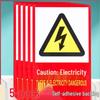 No Smoking or Open Flames Warning Sign - Electric Shock Caution for Construction Sites