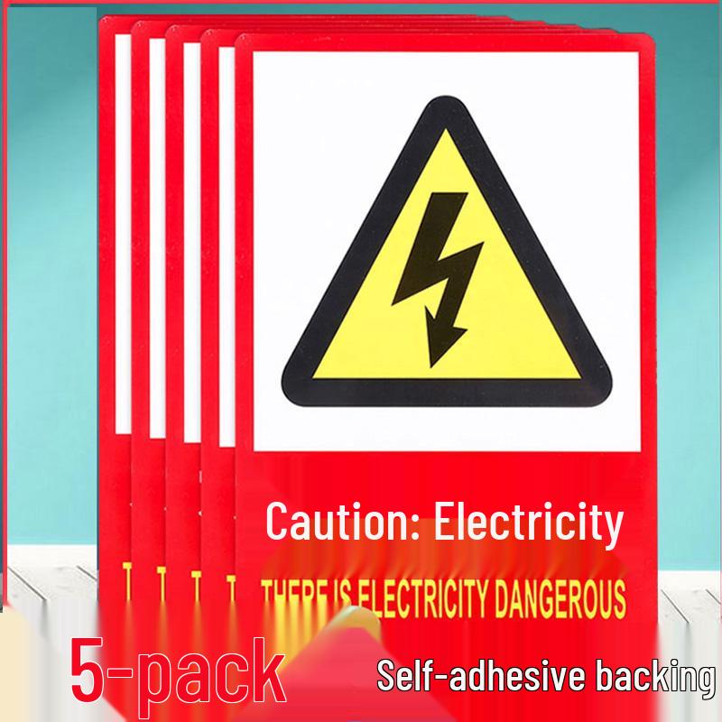 No Smoking or Open Flames Warning Sign - Electric Shock Caution for Construction Sites