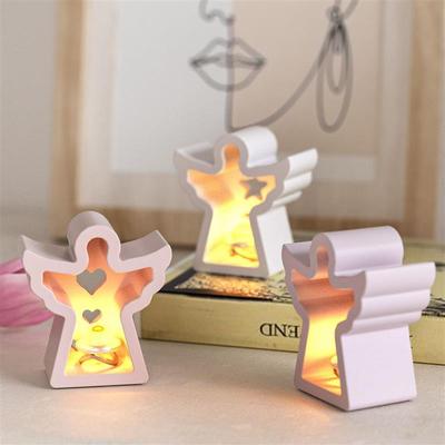 4-Holes Angel Shape Silicone Mold DIY Candle Mold Making Plaster Orname Mould For Tabletop Casting Decoration Handicraft Gift