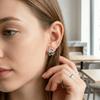 Punk Style Cartoon Hollow Out Ear Studs Cute Design Small Jewelry Minimalist Cat Earrings  Unisex