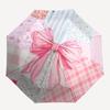 1pc Pink Bow Decorative Automatic Folding Umbrella, 8-Rib Iron Frame, Casual Outdoor Accessory for Birthday Festival Gifts yy251128212