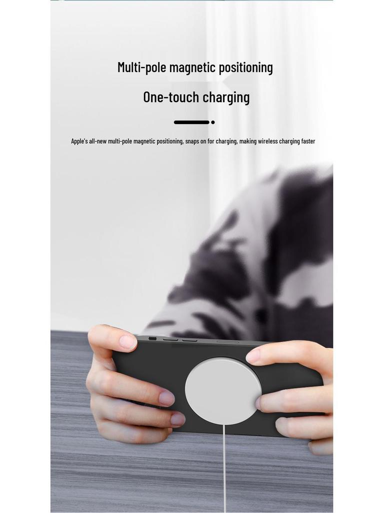 15W Ultra-Thin Round MagSafe Wireless Charger for Apple iPhone