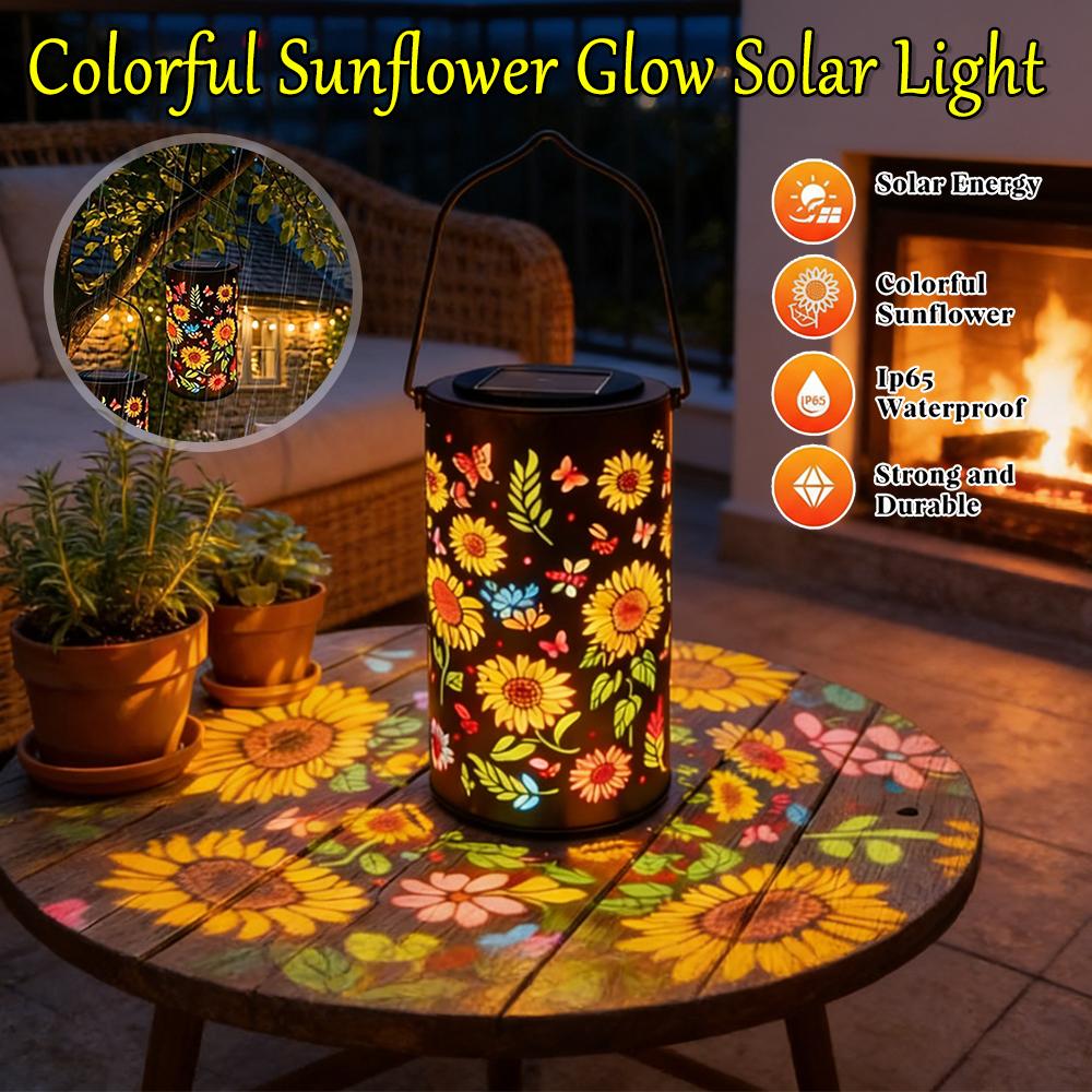 Sunflower Light and Shadow Light Waterproof Outdoor Light Solar Powered for Night Pathway Lawn Garden Patio Decor Lighting