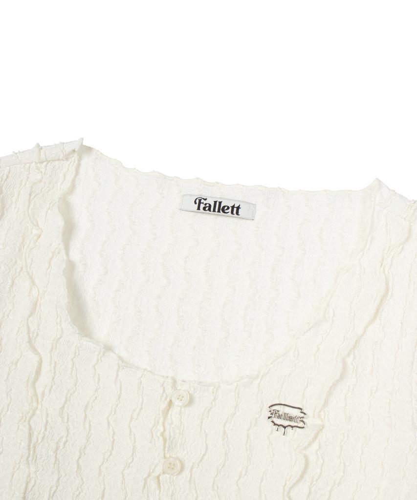 FALLETT Interlock Button Top White