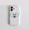 Cute Bear Phone Case for Samsung Galaxy S26 S25 S24 S23 S22 S21 FE Ultra Plus 4G 5G Feather Texture Back Cover