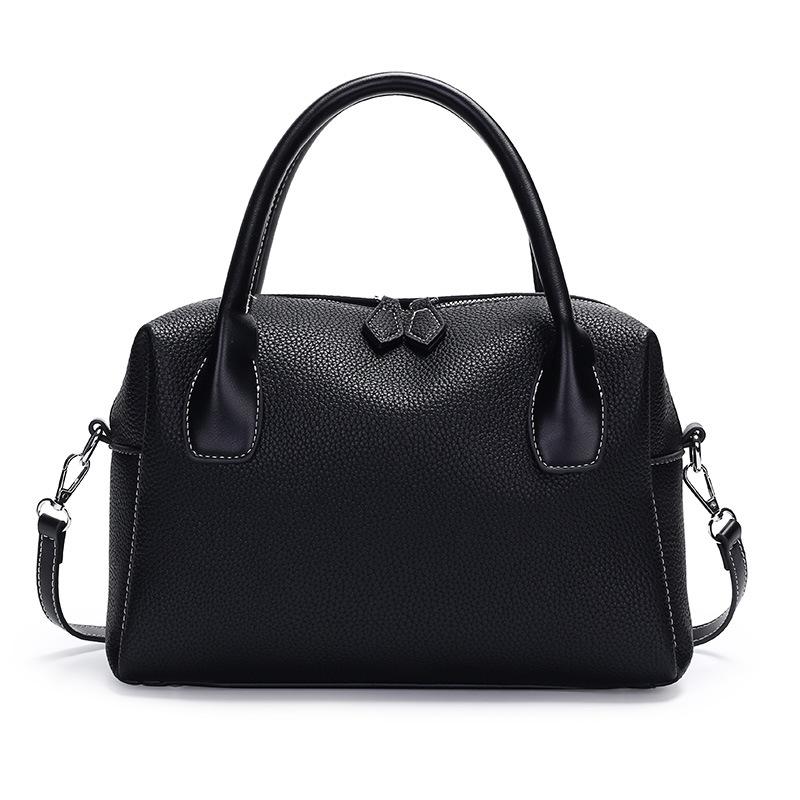 

Women s bag new urban simple lychee pattern large capacity portable shoulder commuter messenger bag чёрный