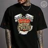 Motorrad 1960 Panhead Vintage Used Biker Chopper Rat T-Shirt Herren Baumwolle Sommer Freizeit