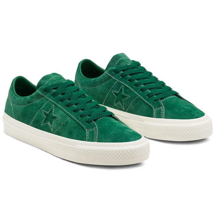 Converse One Star Round Toe Lace-Up Fashion Casual Non-Slip Shock Absorbing Low-Top Skate Shoes Unisex Sneaker Dark-Green 168654C