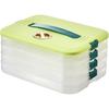 Dumplings Storage Box Multi Layer Stackable Food Storage Container with Lid and Handle Time Recoder Cookie Carrier