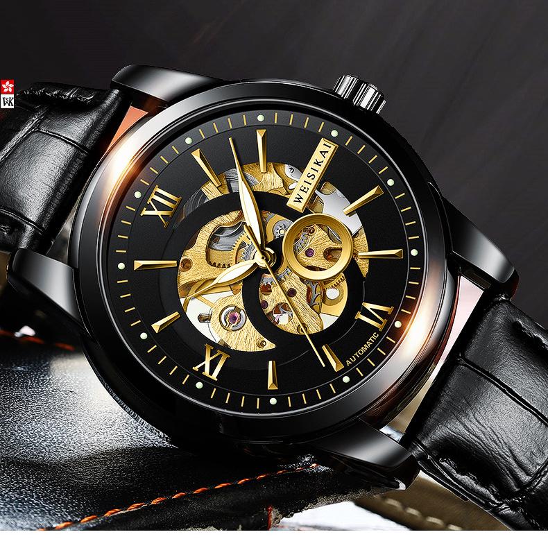 New TOP Brand Luxury Men's Watch With Box Hollow Fashion Sports Waterproof Fully Automatic Men's Mechanical Watches