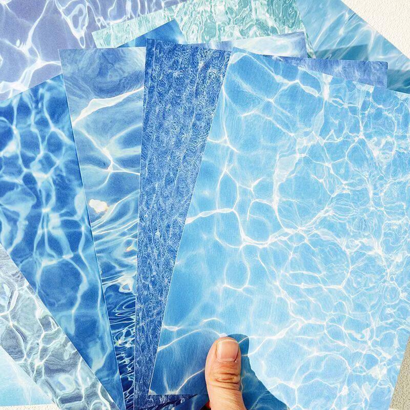 A5 Wavy Background Paper for Journals & Letters