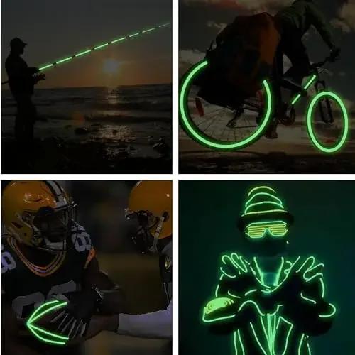 Fishing Tool Self Adhesive Green Luminous Tape Glow In The Dark Stickers Stage Decorative Fluorescent Tape Warning Stickers