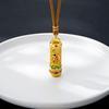 Oil Dripping Filigree Female Koi Cylinder National Fashion Retro Jewelry Necklace Pendant