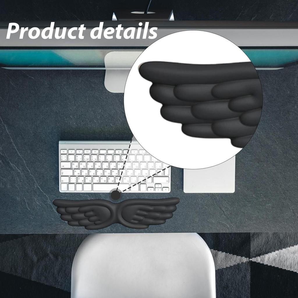 Engelsflügel Tastatur Handgelenk Computer Armlehne AntiRutsch Bequemes Stützkissen Schreibtisch Ellbogenpolster für