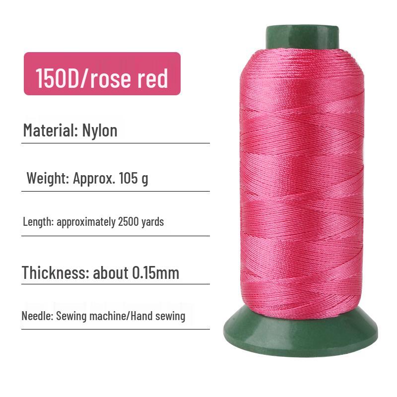 150D/3-Ply High-Strength Mercerized Nylon Thread for Sewing and Leatherwork