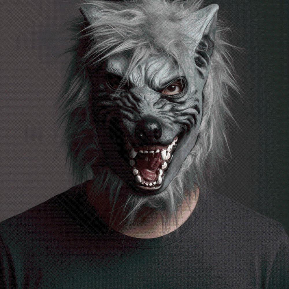 Realistic Werewolf Mask Latex Masquerade Headpiece Party Props Beast Cosplay Gear  Pranksters