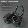 Automatic Rebound Ab Wheel with Elbow Support & 4-Wheel Stability – Includes Timer