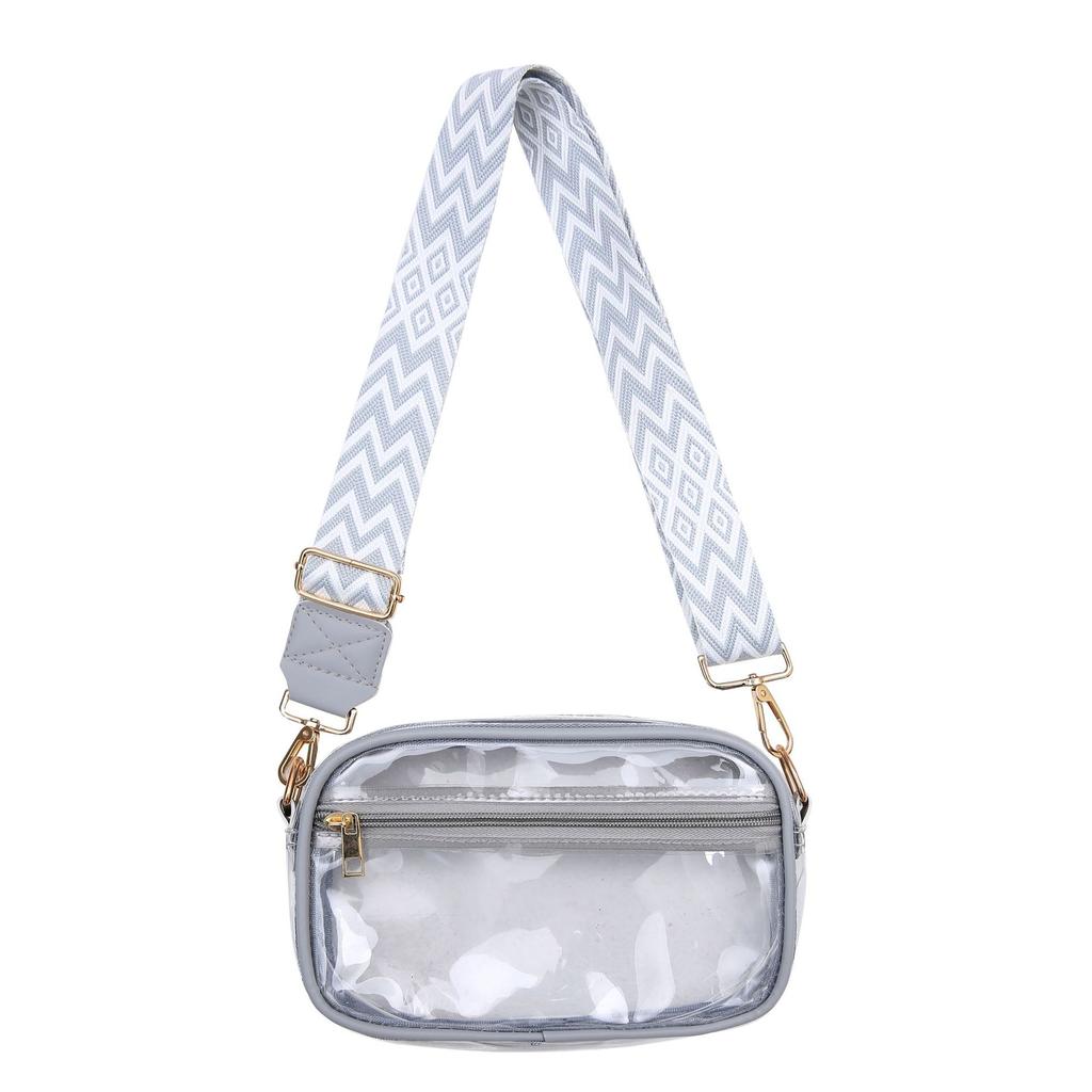 New trendy Hong Kong style transparent pvc messenger bag transparent shoulder bag beach bag messenger bag