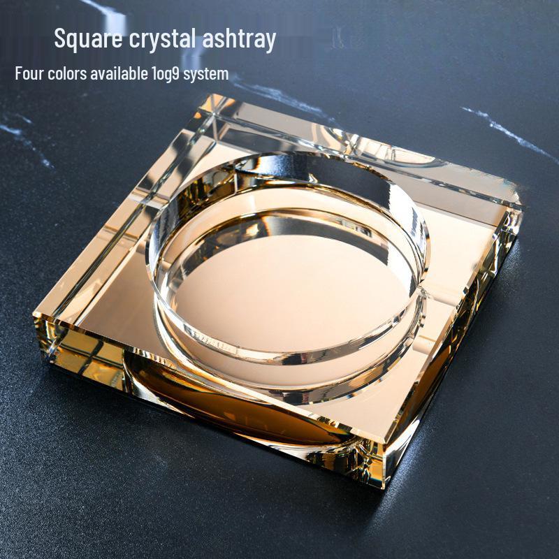 Creative Luxury Crystal Glass Ashtray for Home, Bar, or Hotel
