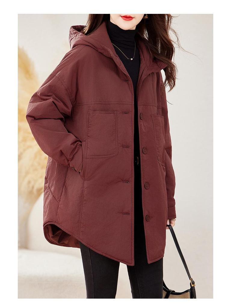 Geacă de iarnă matlasată de lungime medie pentru femei 2024 - Ușoară, elegantă, mărime plus
