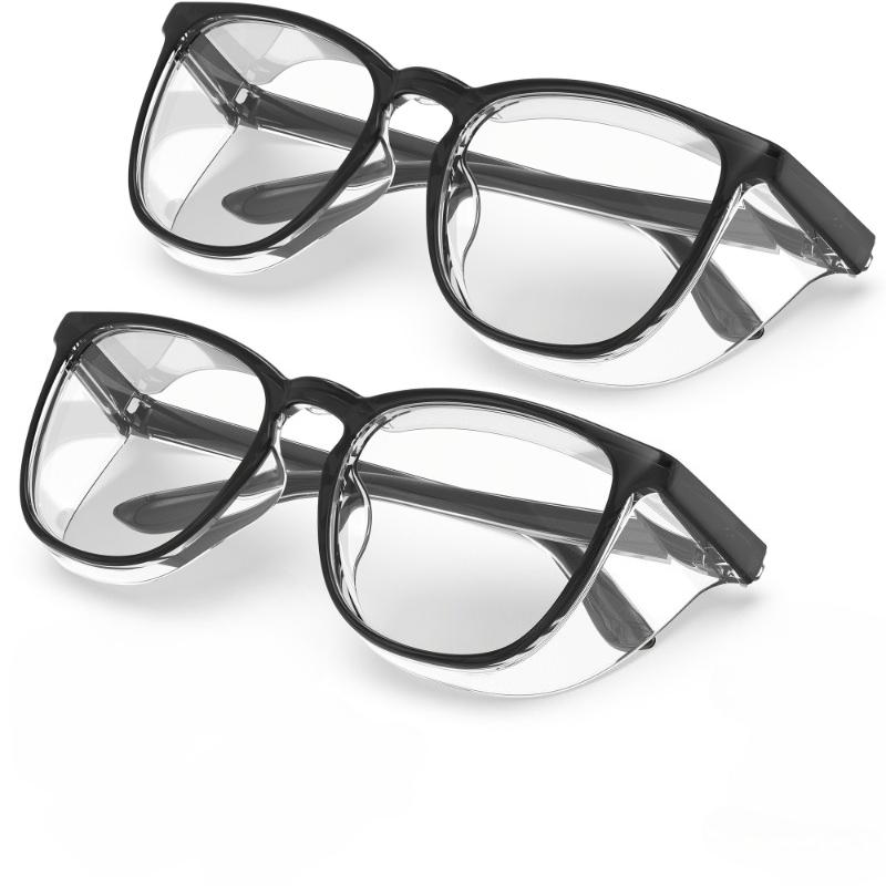 2PCS Safety Glasses Anti Fog Goggles Protective Glasses Side Shields Anti Blue Light protection Eye Glasses for Men Women